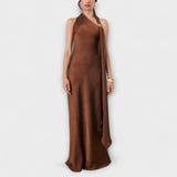 Azura - Chic Maxi Φόρεμα σε Σατέν