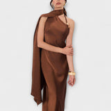 Azura - Chic Maxi Φόρεμα σε Σατέν