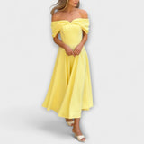 Romy - Chic off-the-shoulder maxi φόρεμα με drapováním