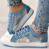 CARO | ΕΛΕΓΑΝΤΑ ΓΥΝΑΙΚΕΙΑ SNEAKER ΜΕ ΛΟΥΛΟΥΔΕΝΙΕΣ ΛΕΠΤΟΜΕΡΕΙΕΣ