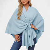 Daniela – Κομψό ριχτό poncho με κόμπο
