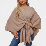 Daniela – Κομψό ριχτό poncho με κόμπο