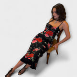 Φόρεμα bodycon με λουλουδάτο σχέδιο και τιράντες