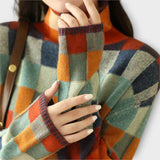 Erika – Πλεκτό πουλόβερ με σχέδιο patchwork