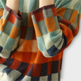 Erika – Πλεκτό πουλόβερ με σχέδιο patchwork