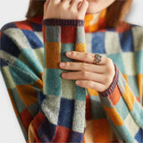 Erika – Πλεκτό πουλόβερ με σχέδιο patchwork